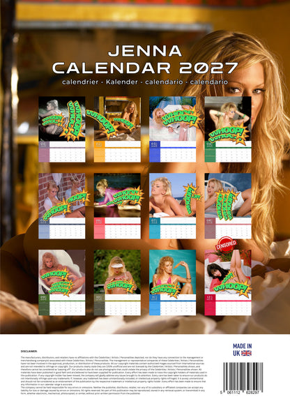 Jenna Jameson XXX Calendar 2027 | Adult Calendar