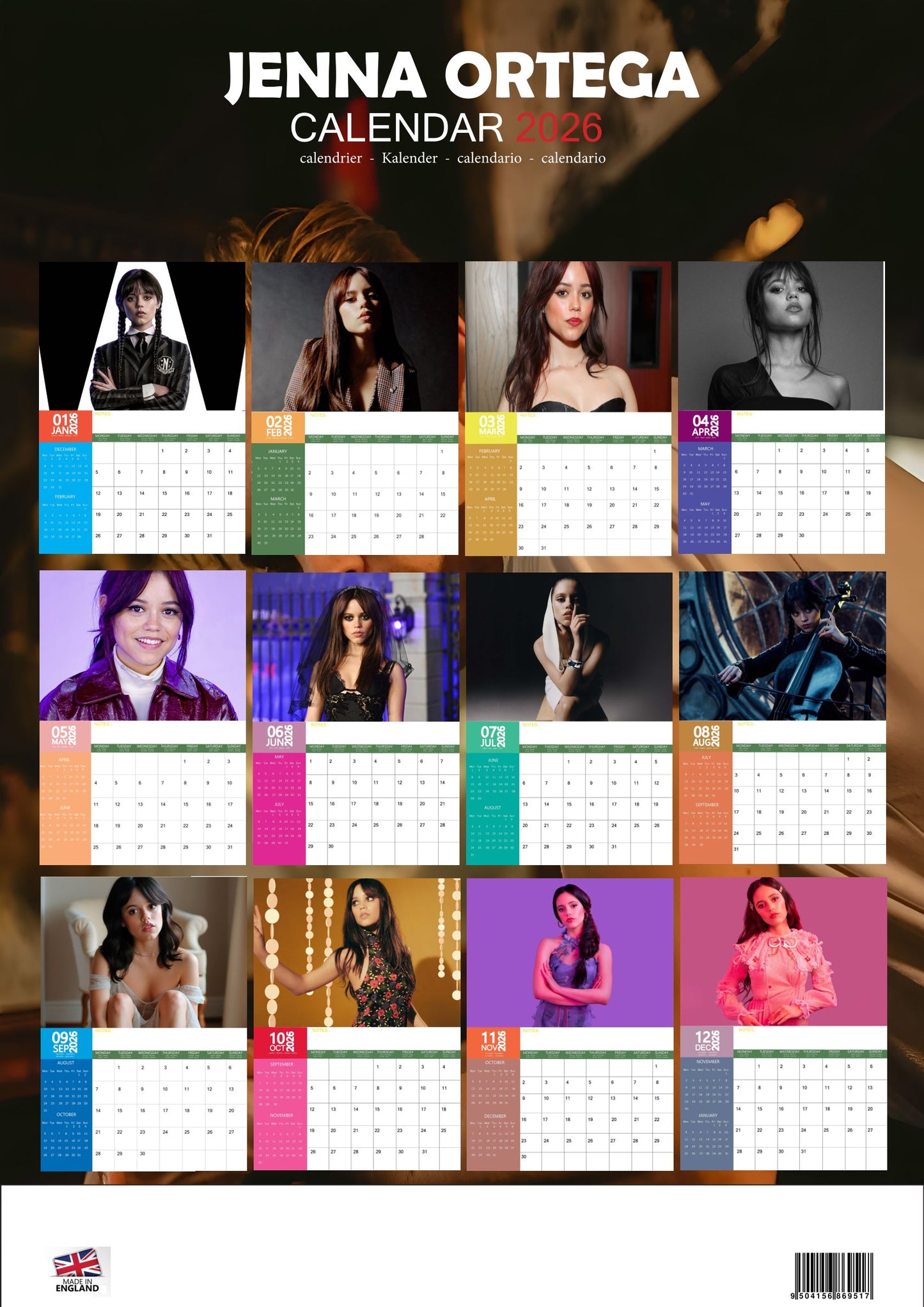 Jenna Ortega Celebrity Calendar 2026 – M-PRA Range
