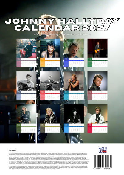 Johnny Hallyday Music Calendar 2027 – M-PRA Range