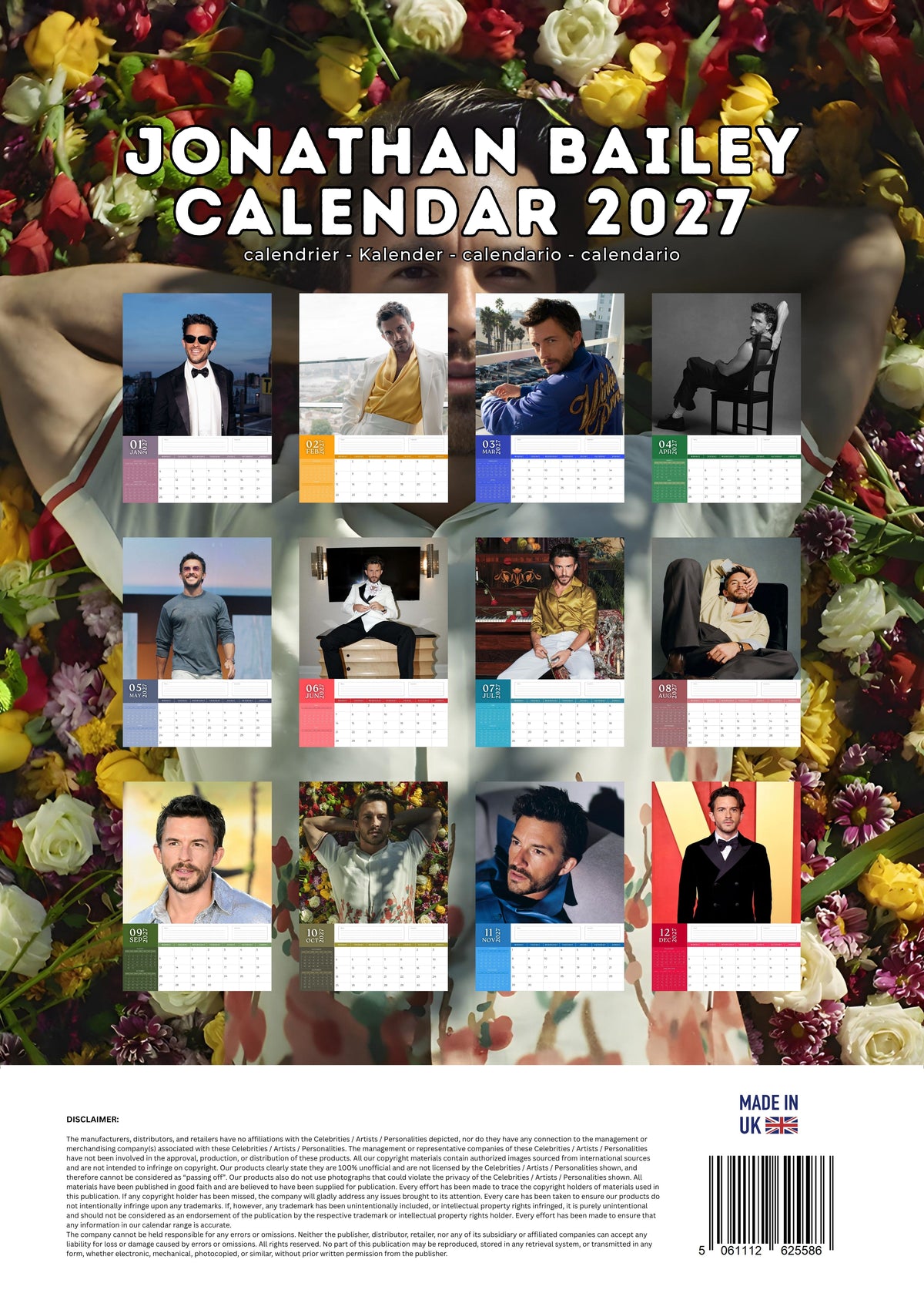 Jonathan Bailey Calendar 2027 – M-PRA Range