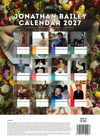 Jonathan Bailey Calendar 2027 – M-PRA Range