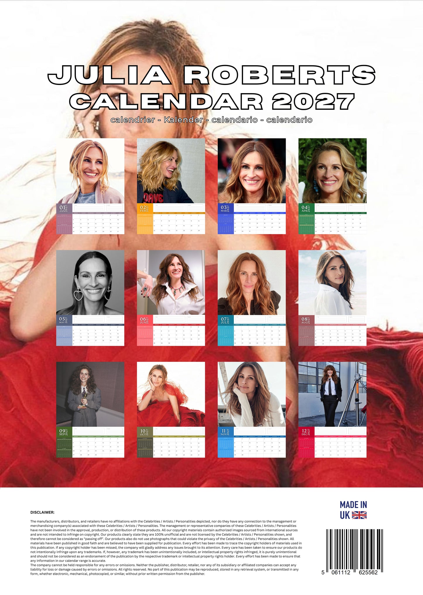 Julia Roberts Calendar 2027 – M-PRA Range