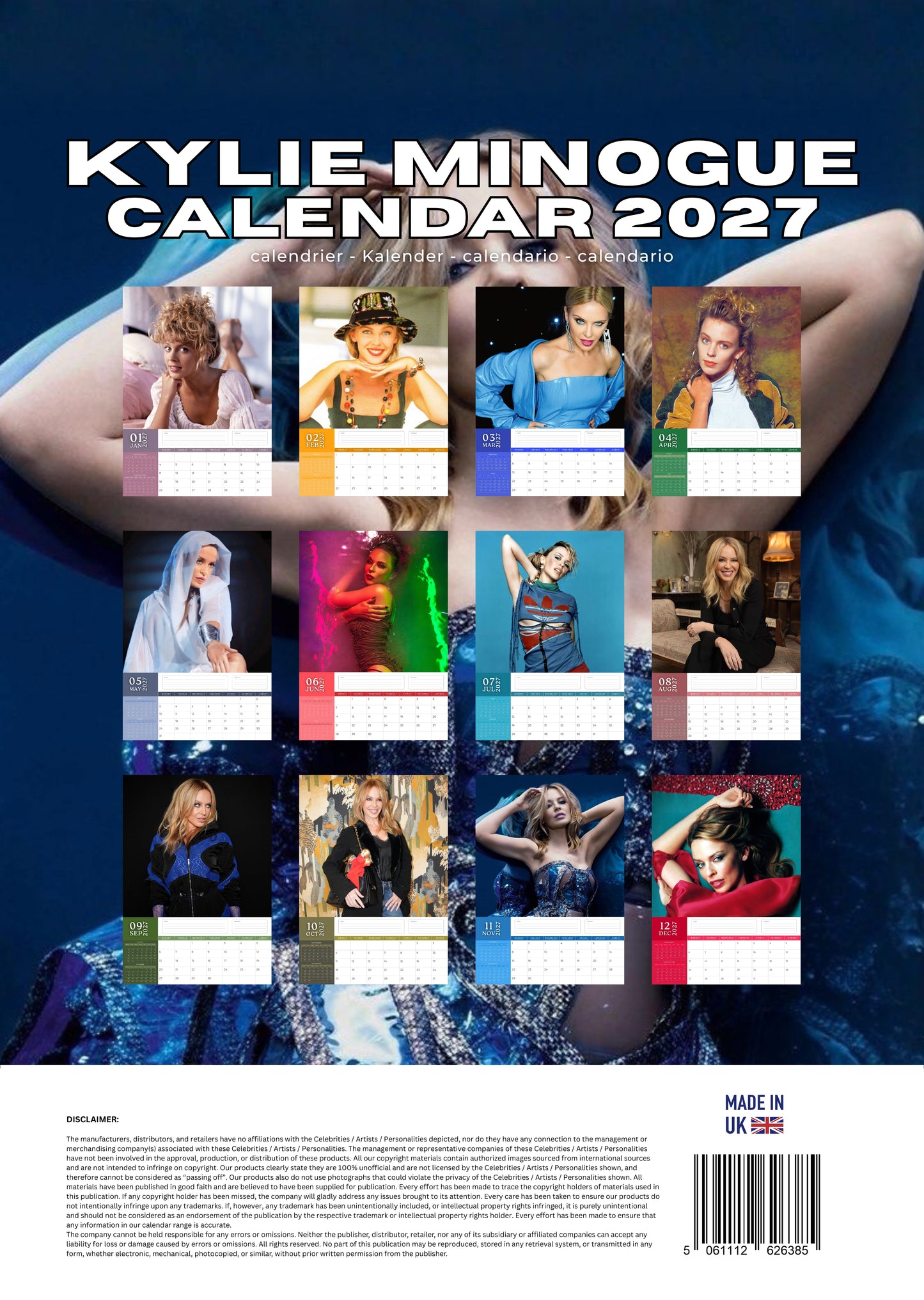 Kylie Minogue Music Calendar 2027 – M-PRA Range