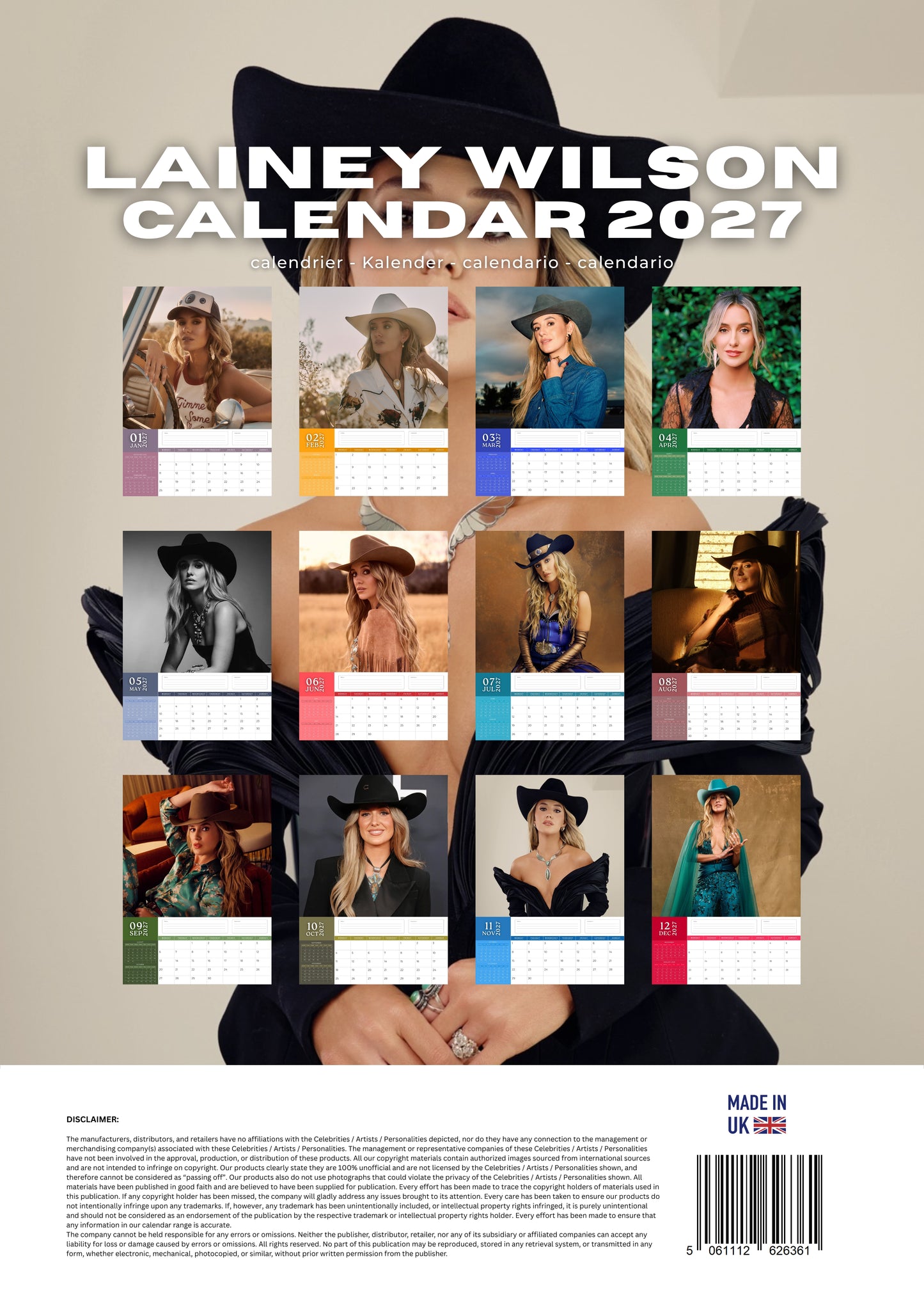 Lainey Wilson Music Calendar 2027 – M-PRA Range