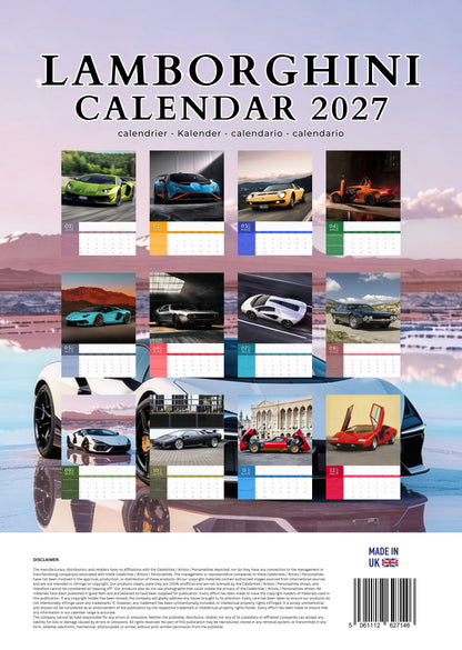 Lamborghini Transport Calendar 2027 – M-PRA Range