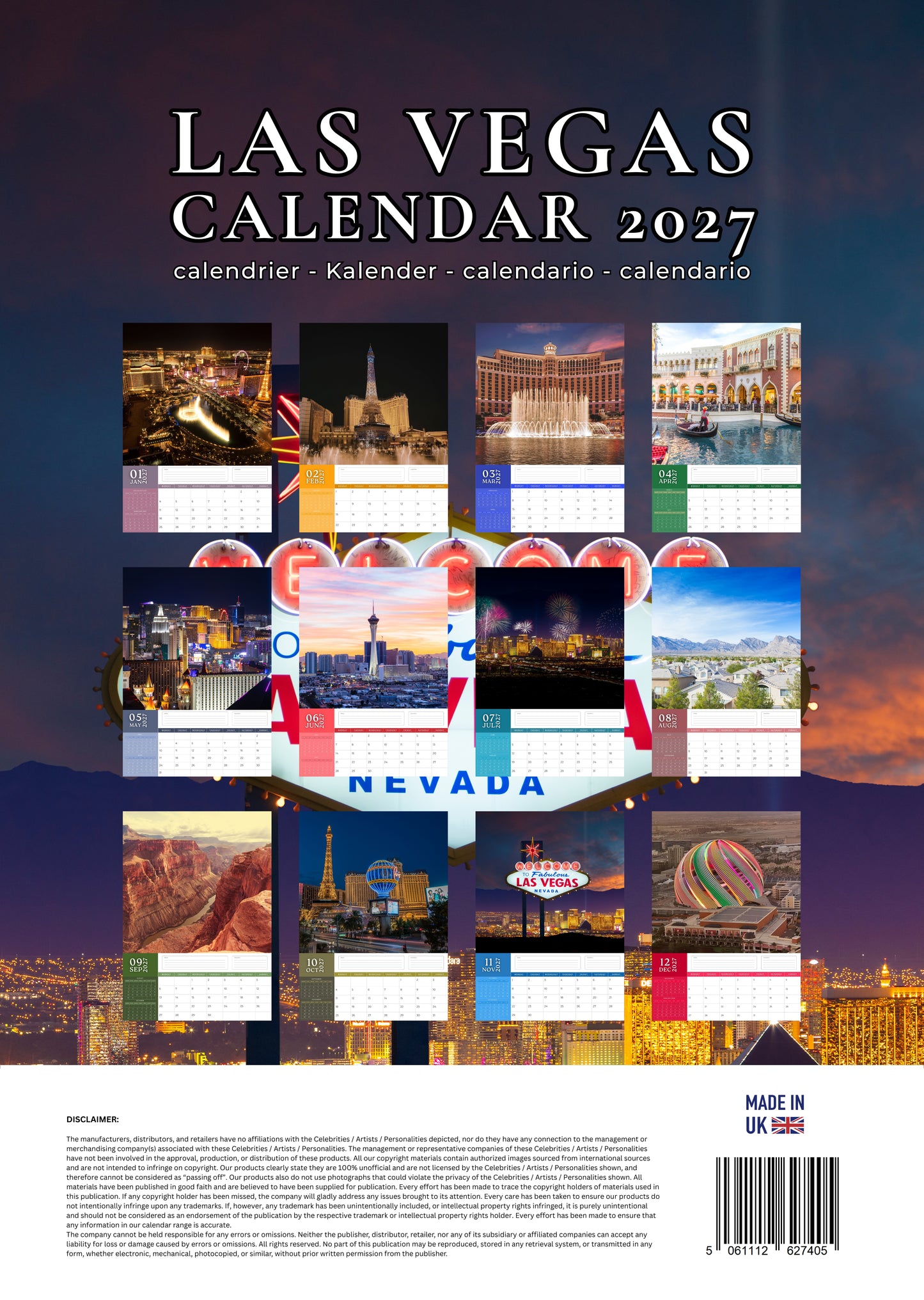 Las Vegas Calendar 2027 – M-PRA Range