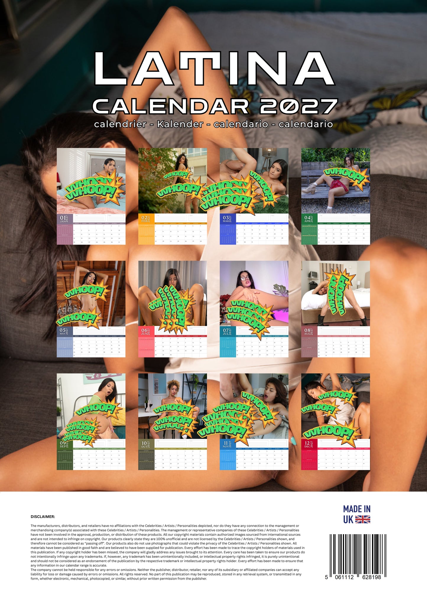 Latina 2027 Wall Calendar – 12 Month Exotic Beauty Edition