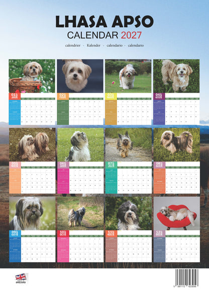 Lhasa Apso Dog Calendar 2027 – M-PRA Range