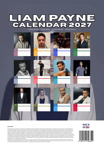 Liam Payne Music Calendar 2027 – M-PRA Range