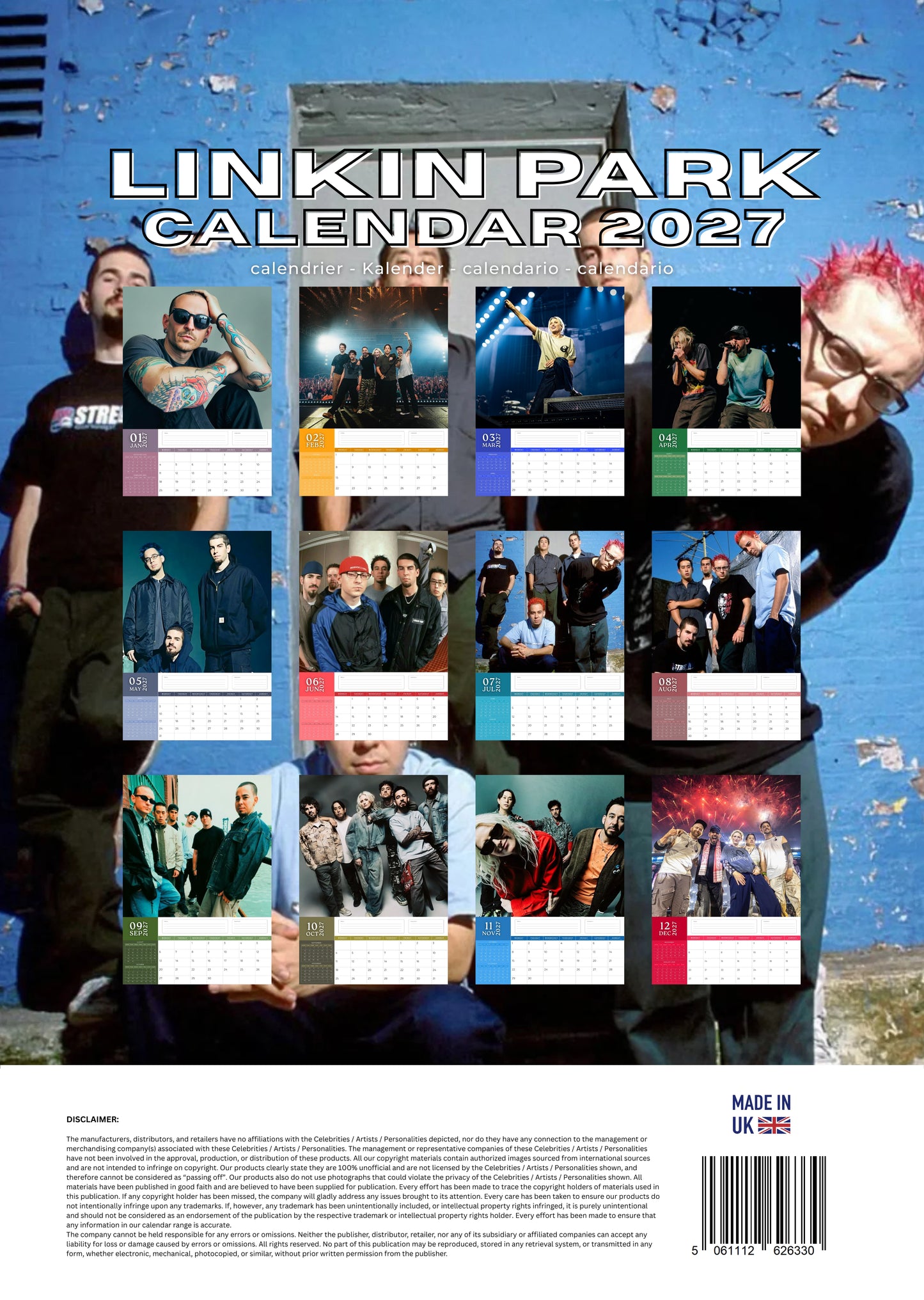 Linkin Park Music Calendar 2027 – M-PRA Range