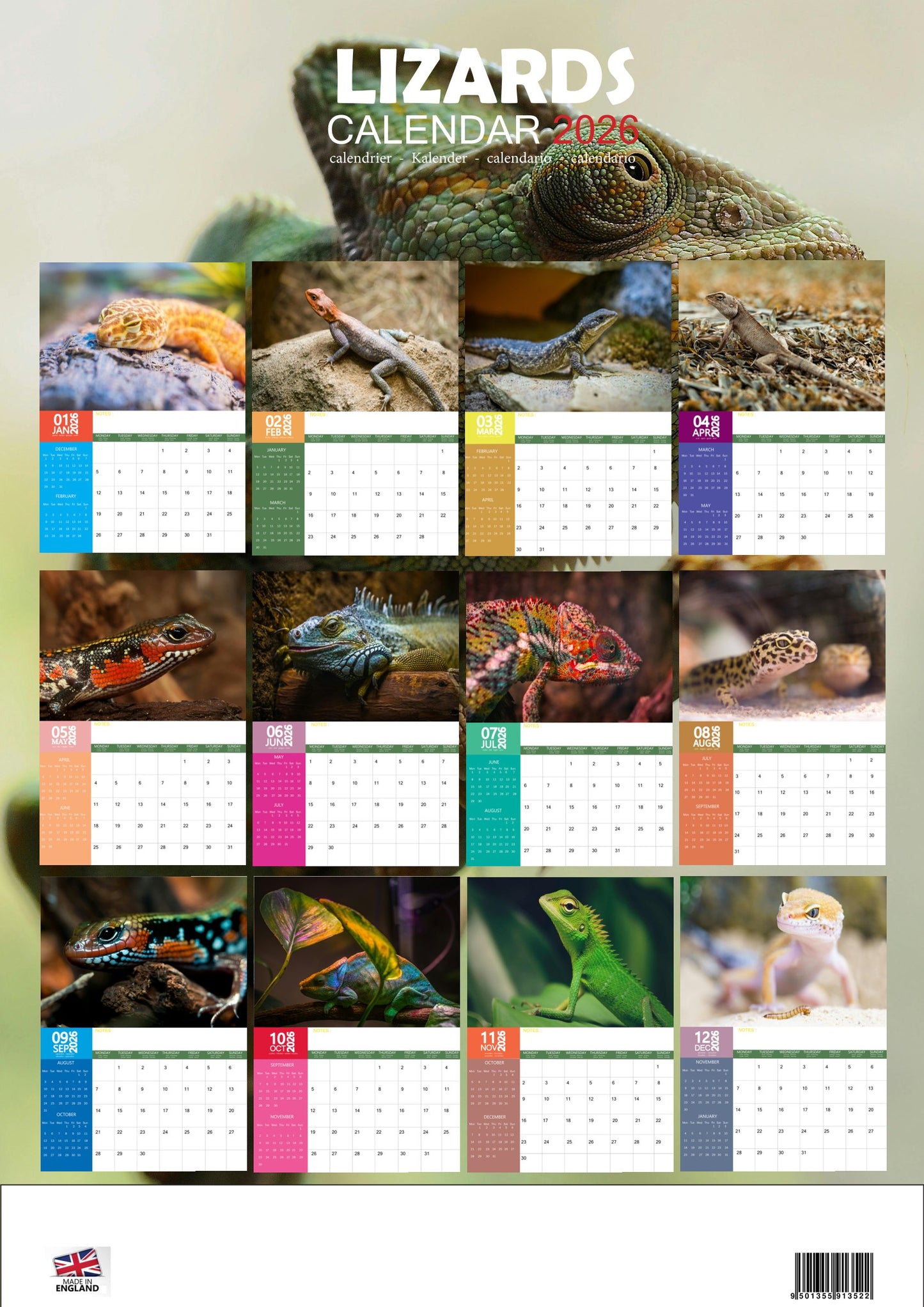 Lizard Calendar 2026 – M-PRA Range