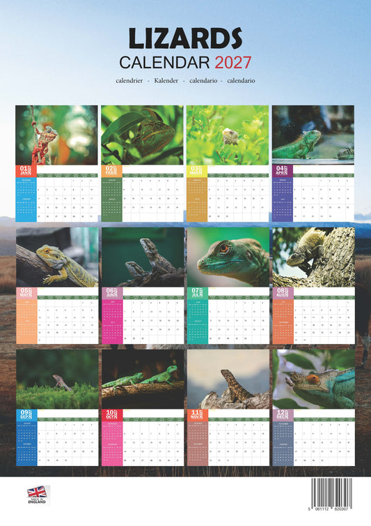 Lizards Calendar 2027 – M-PRA Range