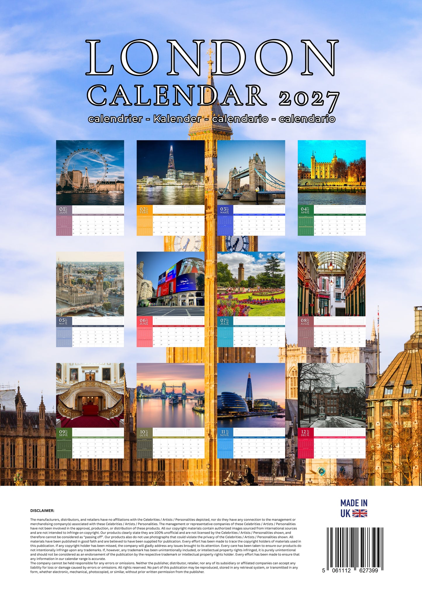 London Calendar 2027 – M-PRA Range
