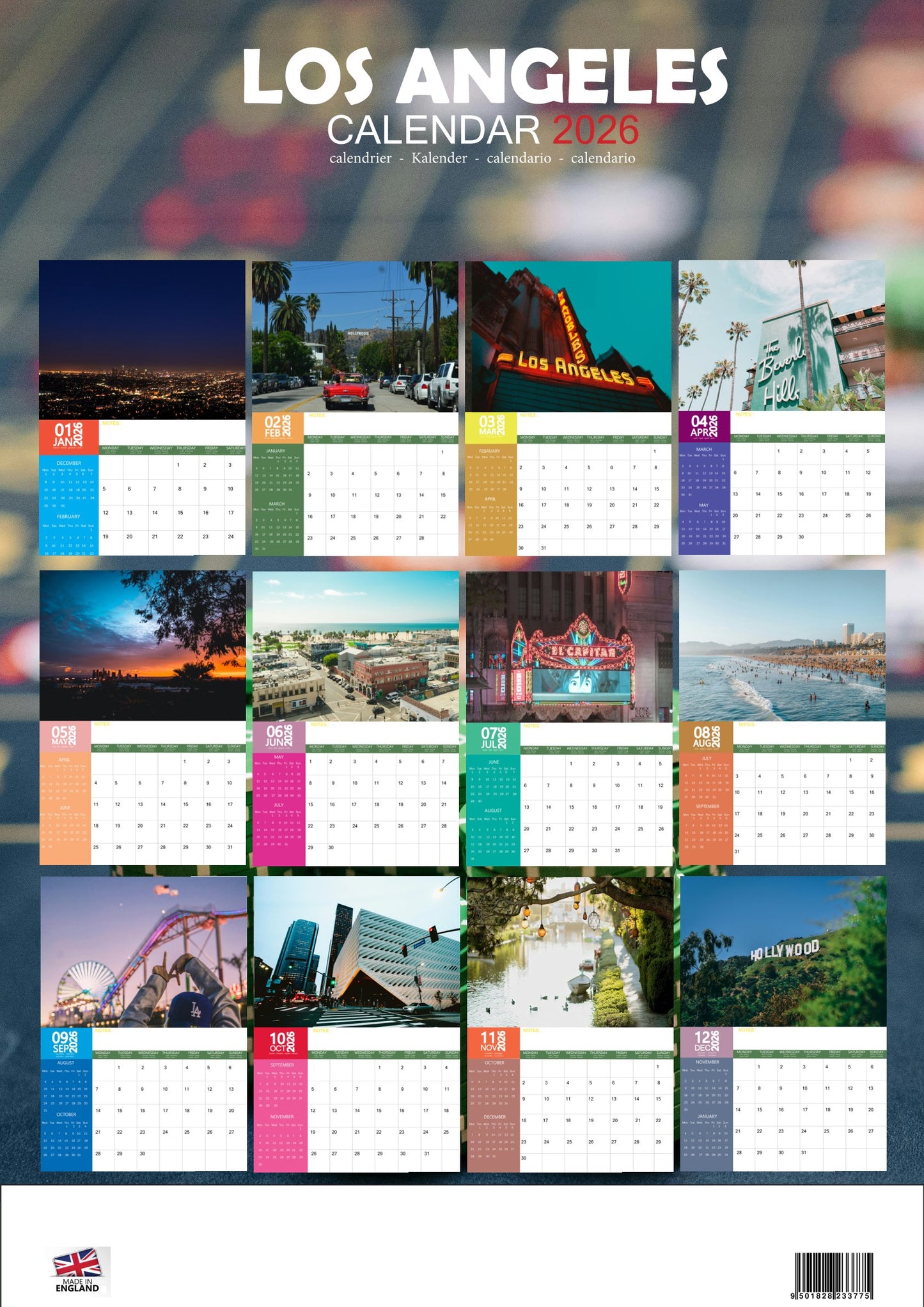 Los Angeles Calendar 2026 – M-PRA Range