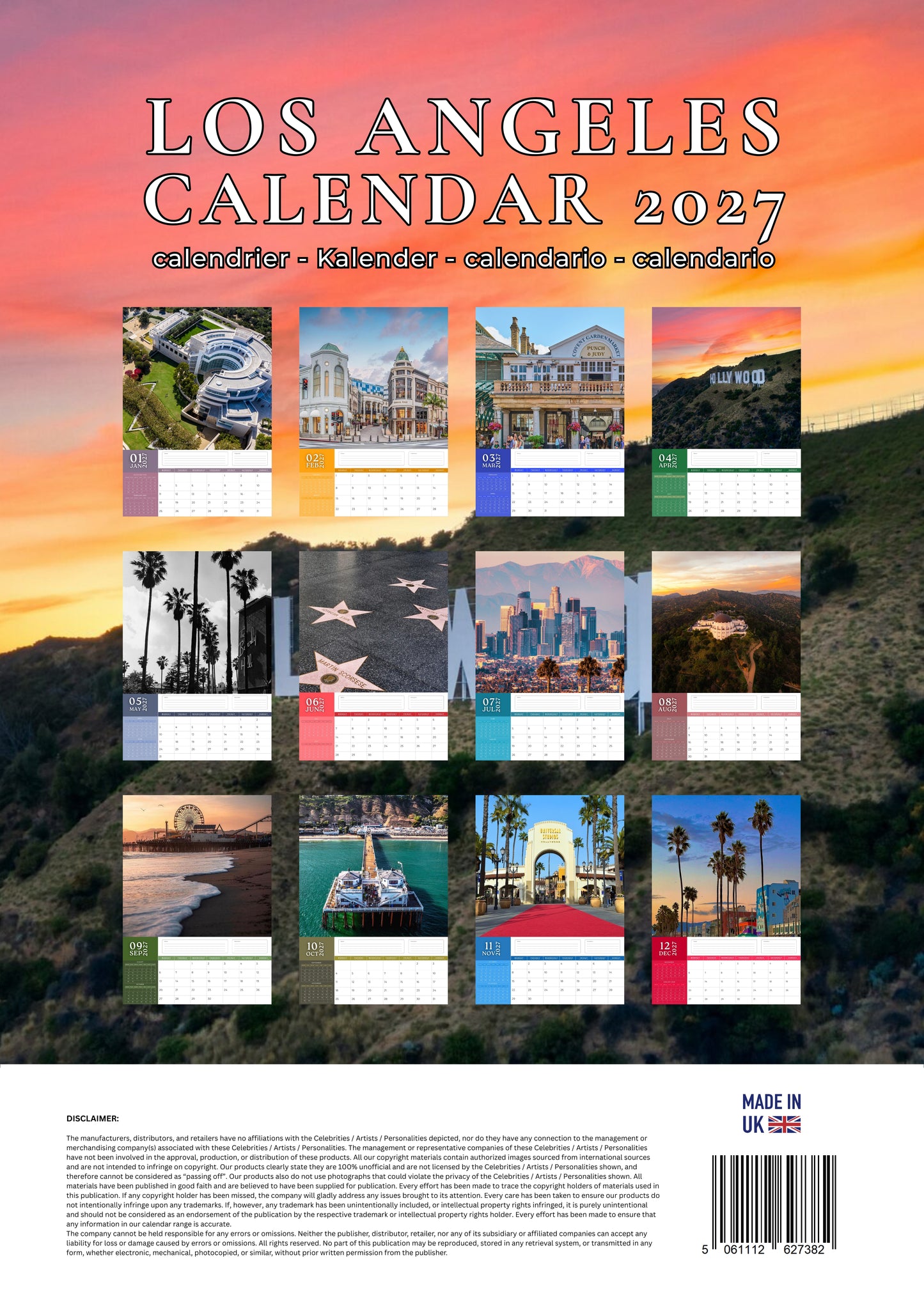 Los Angeles Calendar 2027 – M-PRA Range