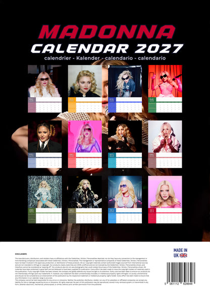 Madonna Music Calendar 2027 – M-PRA Range