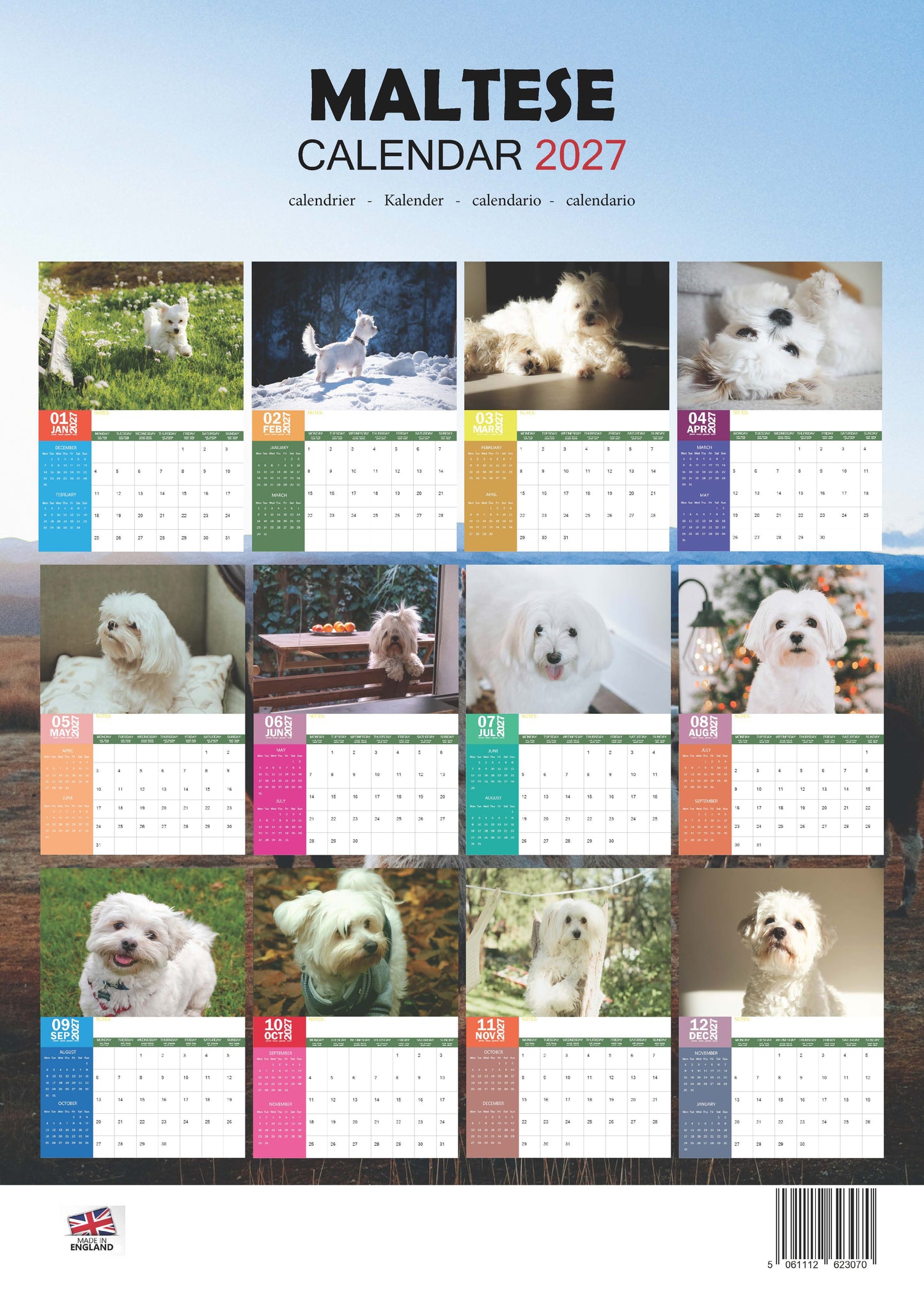 Maltese Dog Calendar 2027 – M-PRA Range