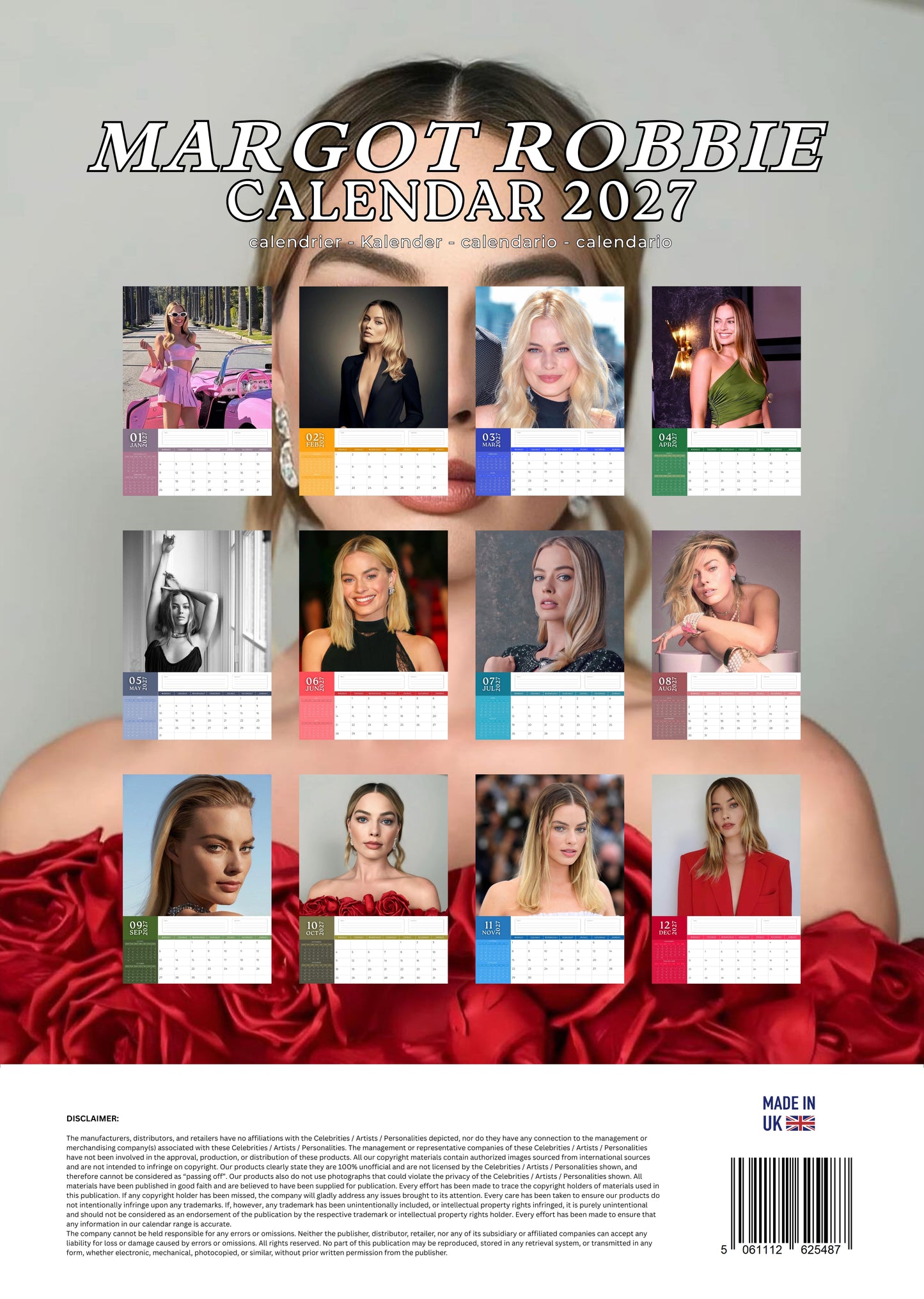 Margot Robbie Calendar 2027 – M-PRA Range