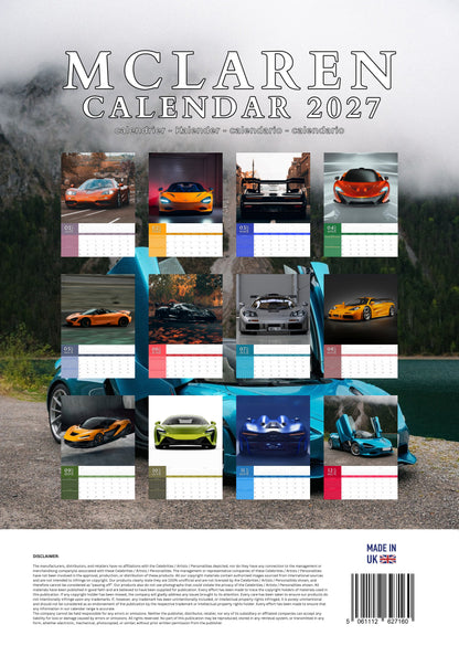 McLaren Transport Calendar 2027 – M-PRA Range