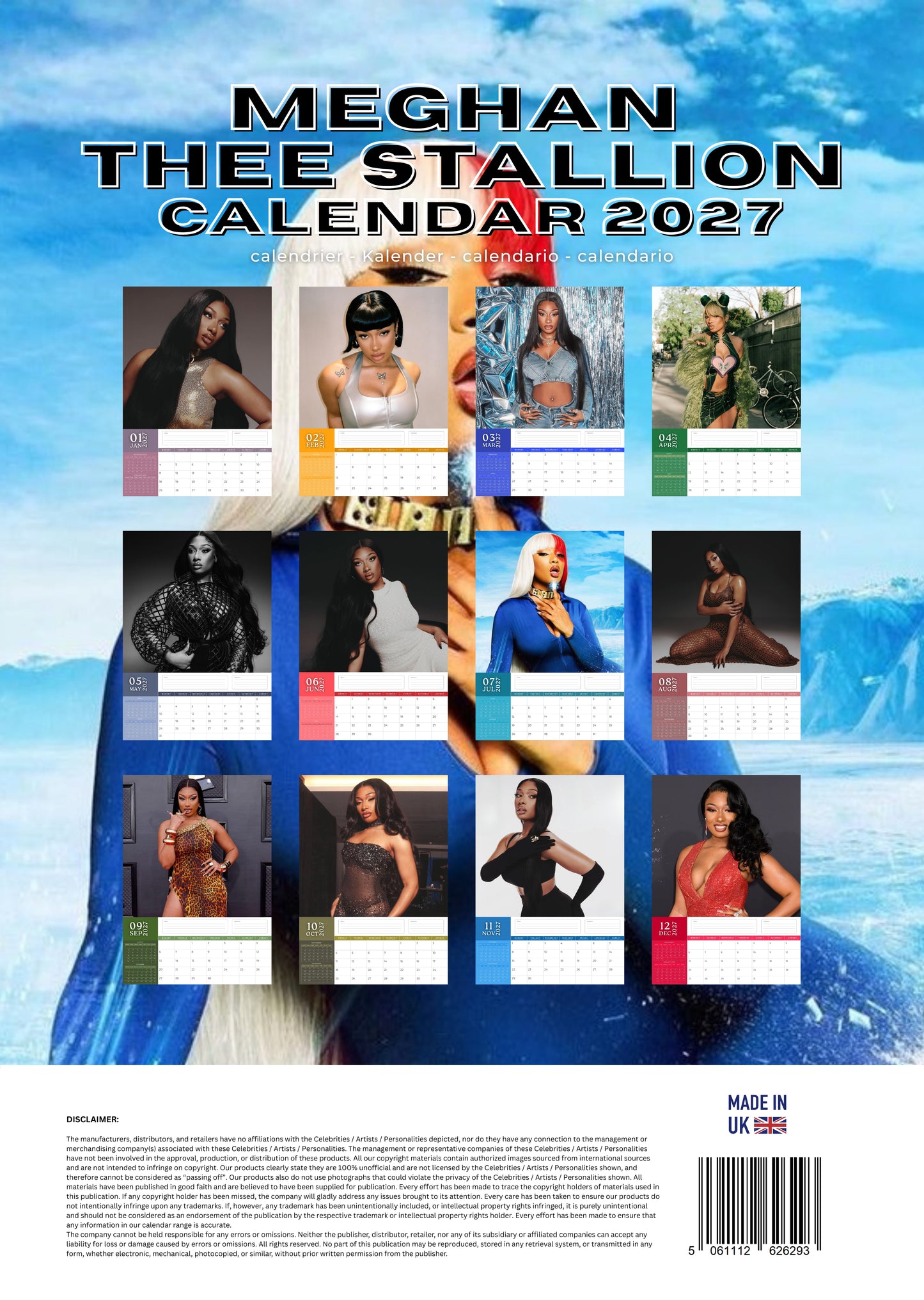 Megan Thee Stallion Music Calendar 2027 – M-PRA Range