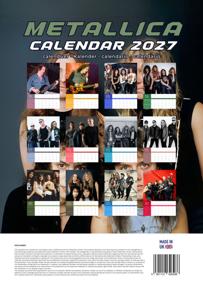 Metallica Music Calendar 2027 – M-PRA Range