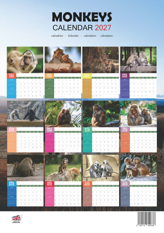 Monkeys Calendar 2027 – M-PRA Range