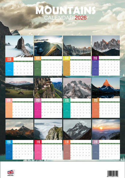 Mountains Natural Calendar 2026 – M-PRA Range