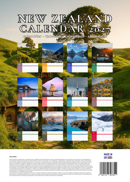 New Zealand Calendar 2027 – M-PRA Range