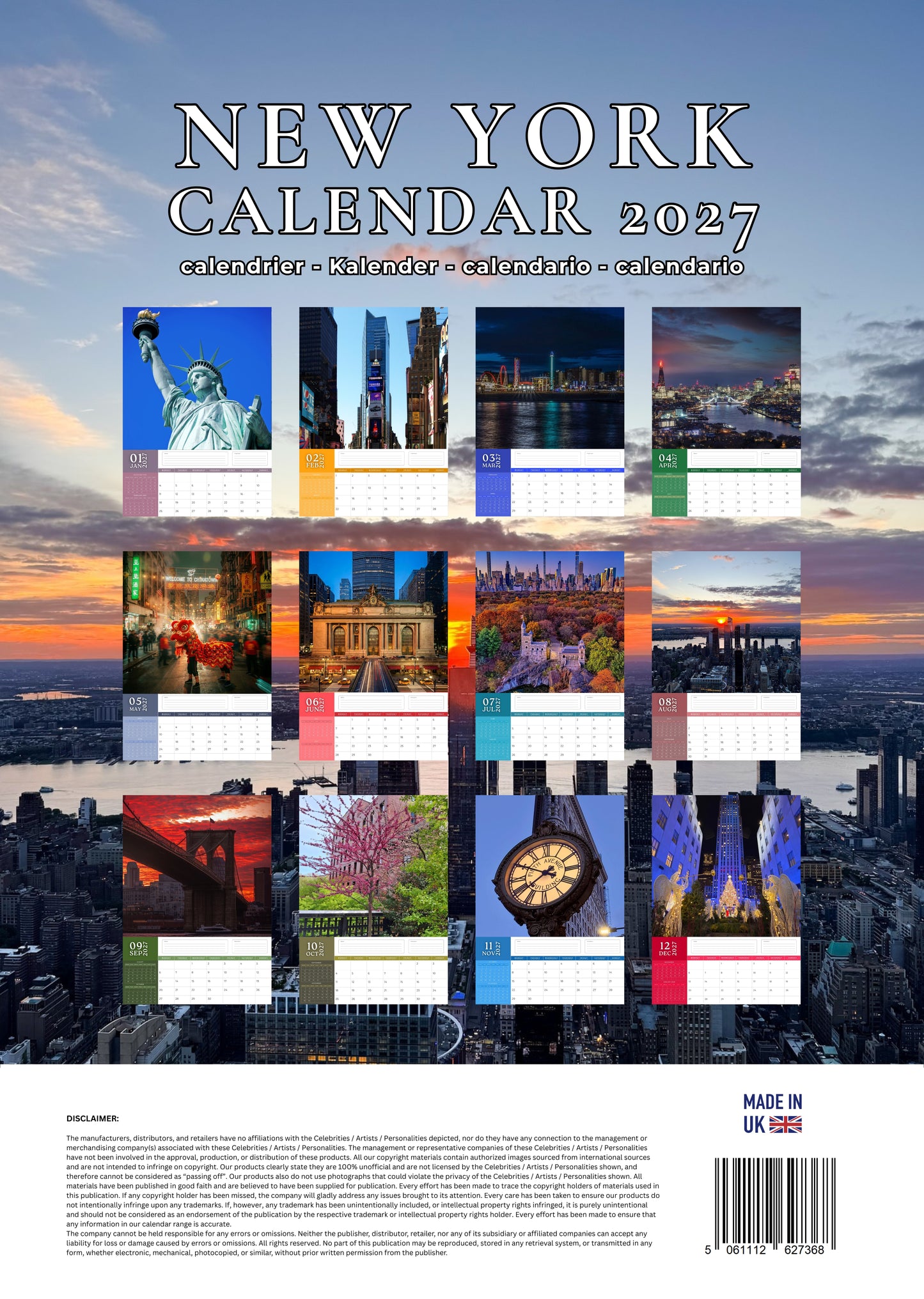 New York Calendar 2027 – M-PRA Range