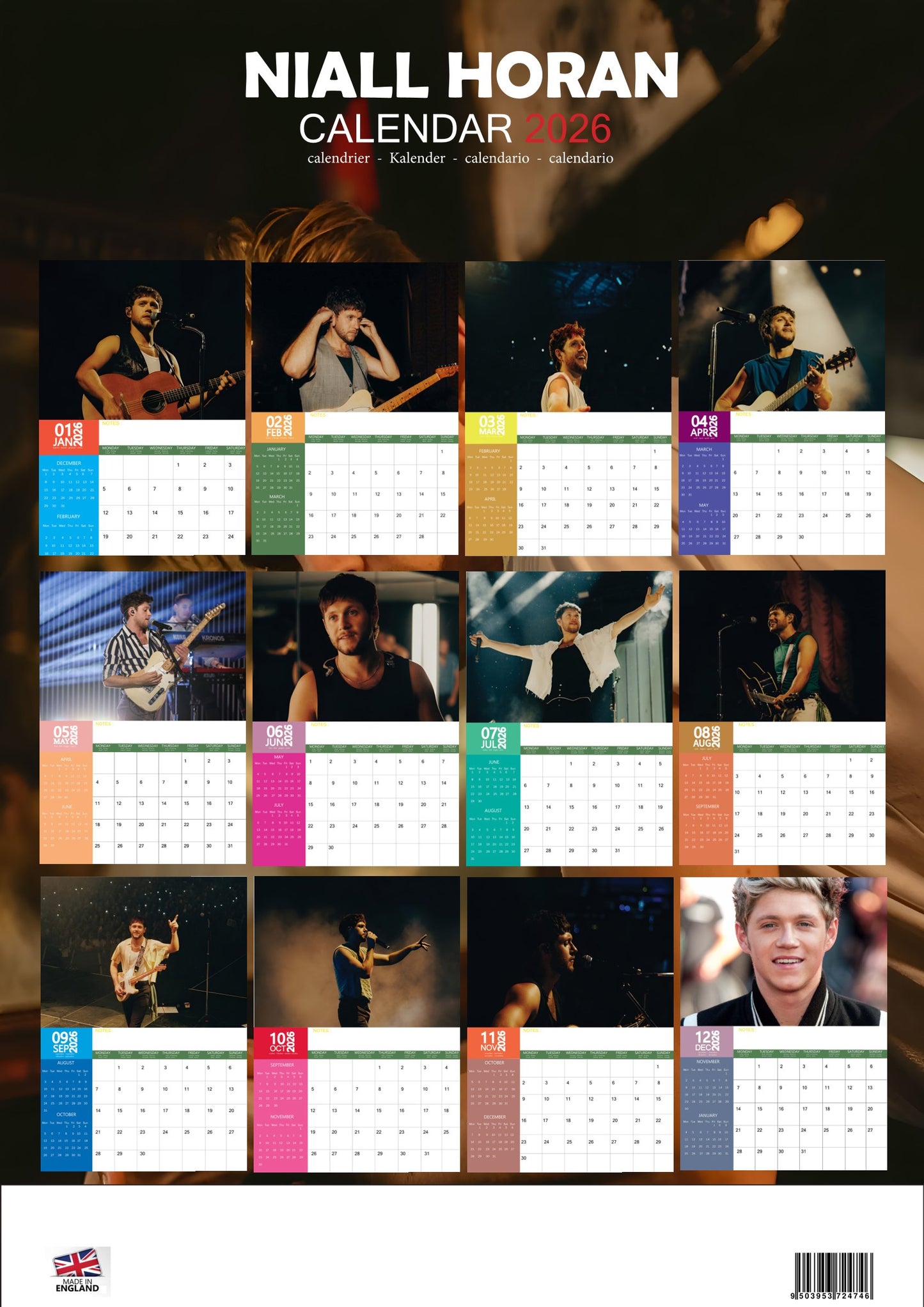 Niall Horan Music Calendar 2026 – M-PRA Range