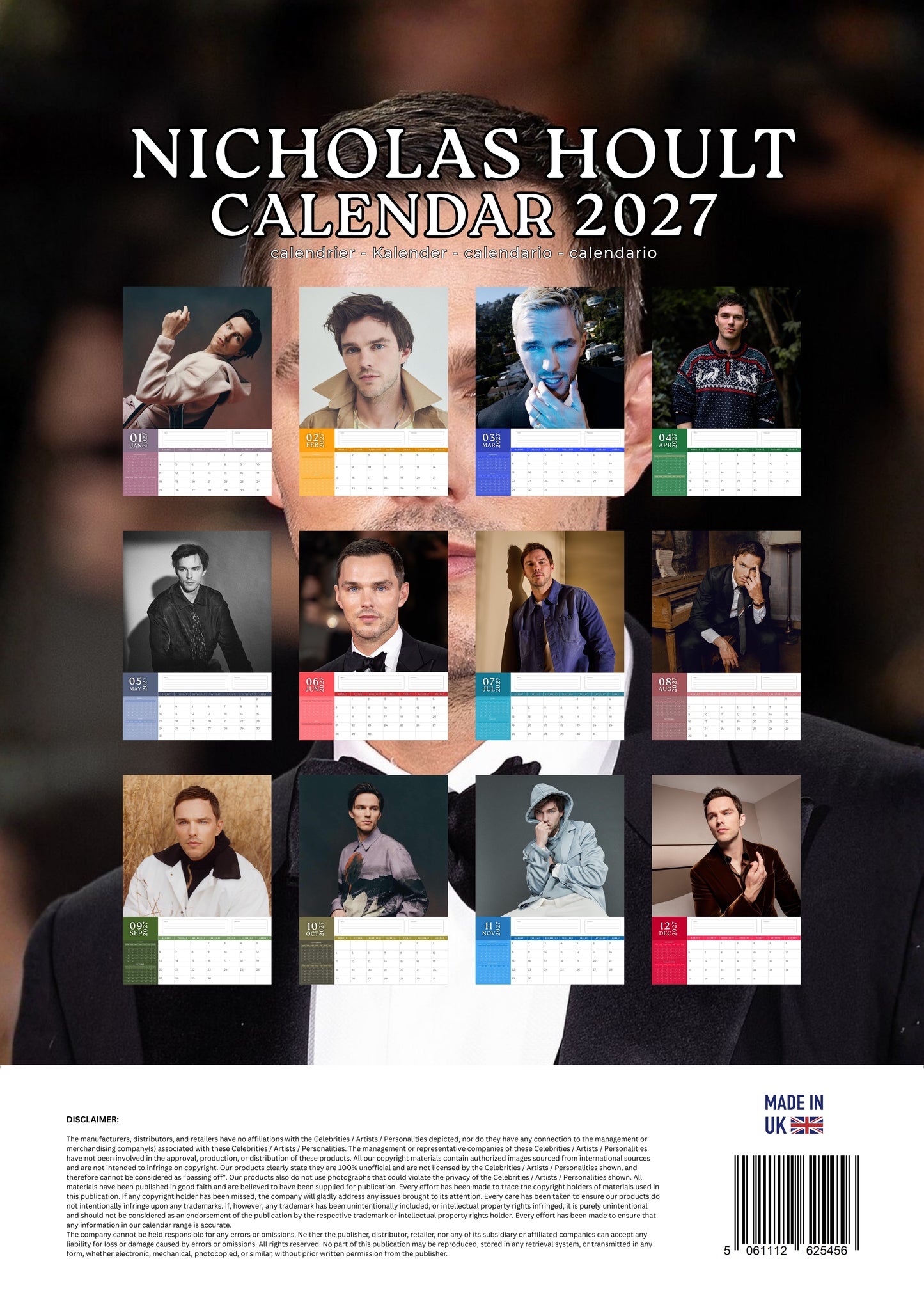 Nicholas Hoult Calendar 2027 – M-PRA Range