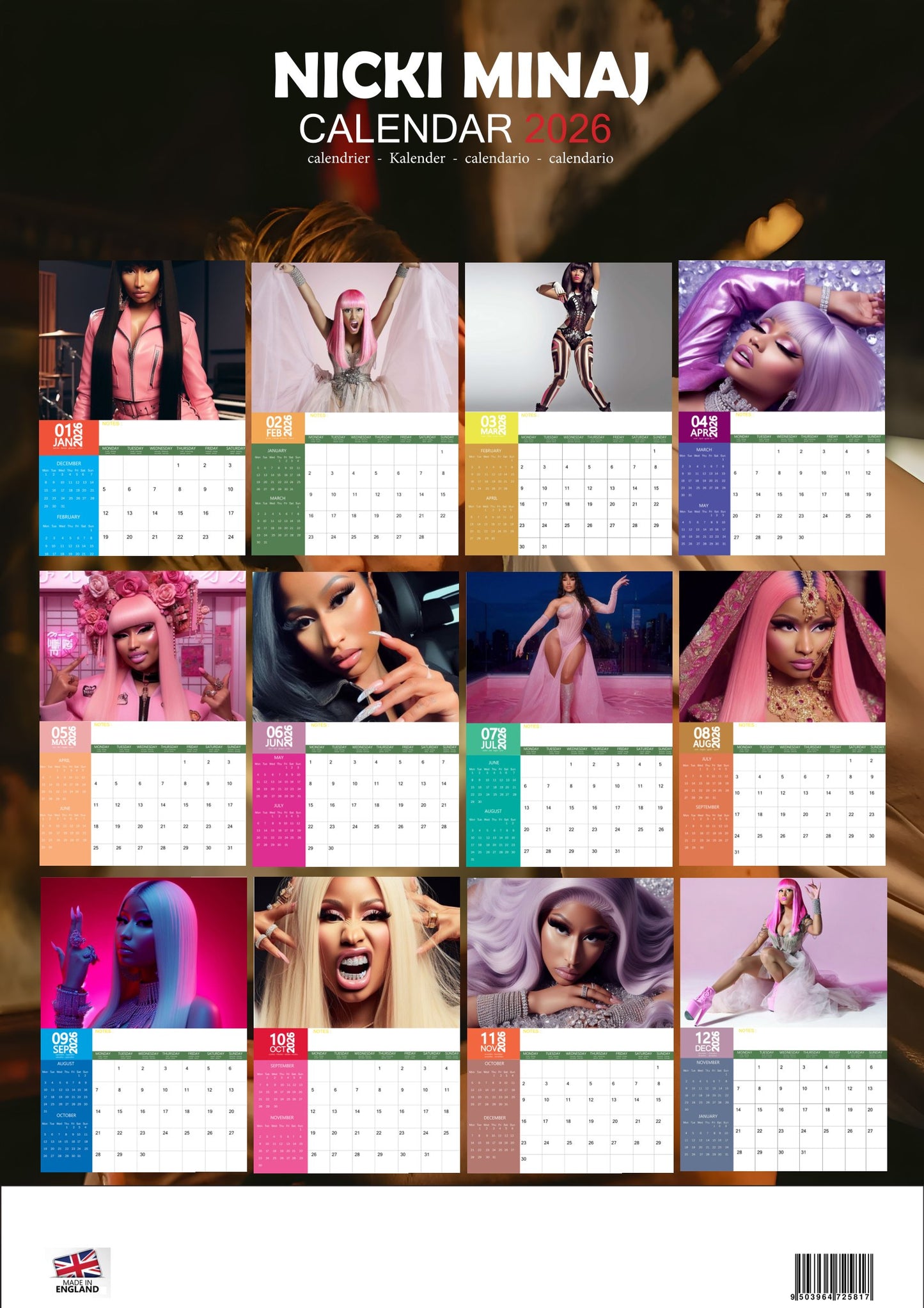 Nicki Minaj Music Calendar 2026 – M-PRA Range