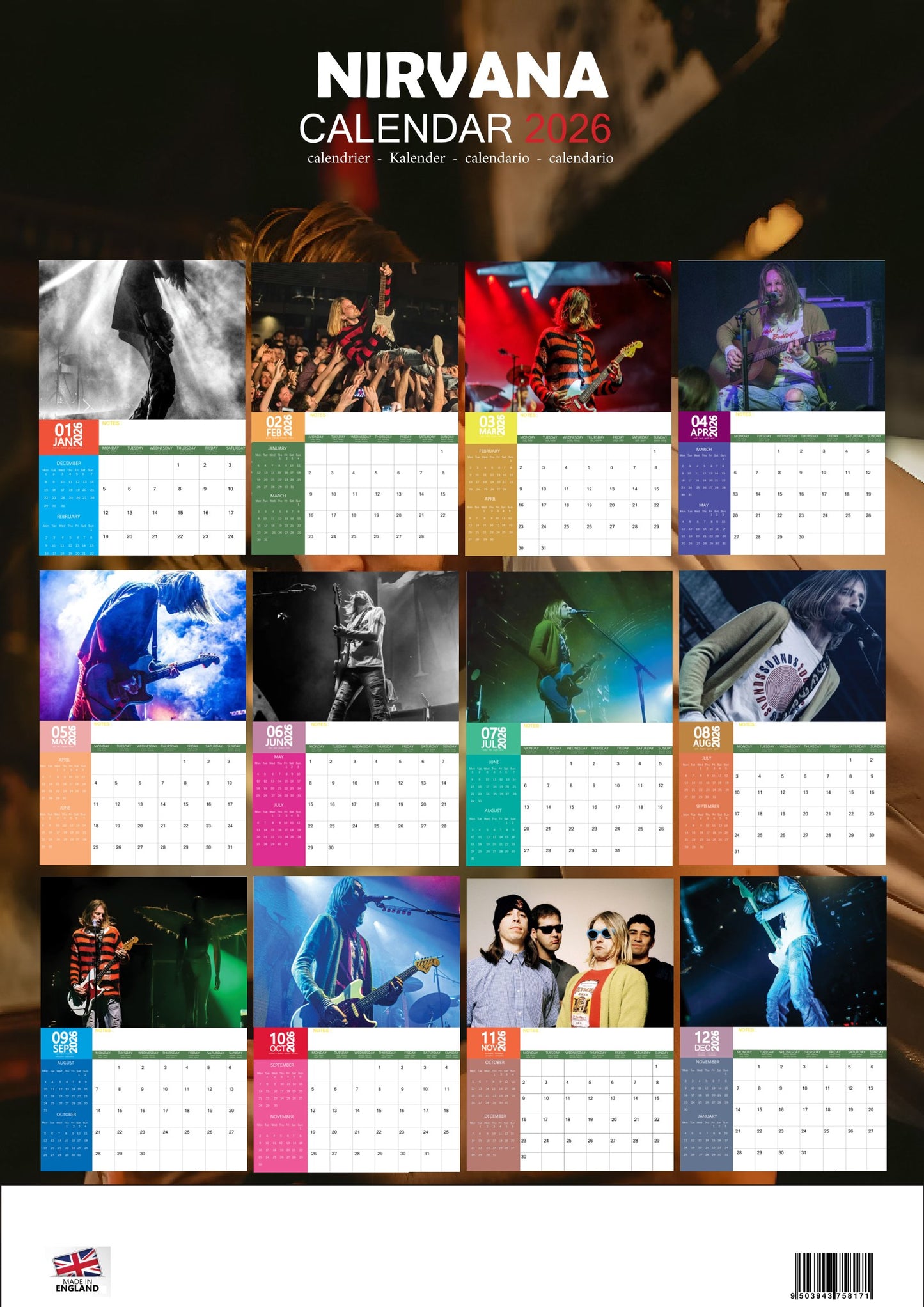 Nirvana Music Calendar 2026 – M-PRA Range