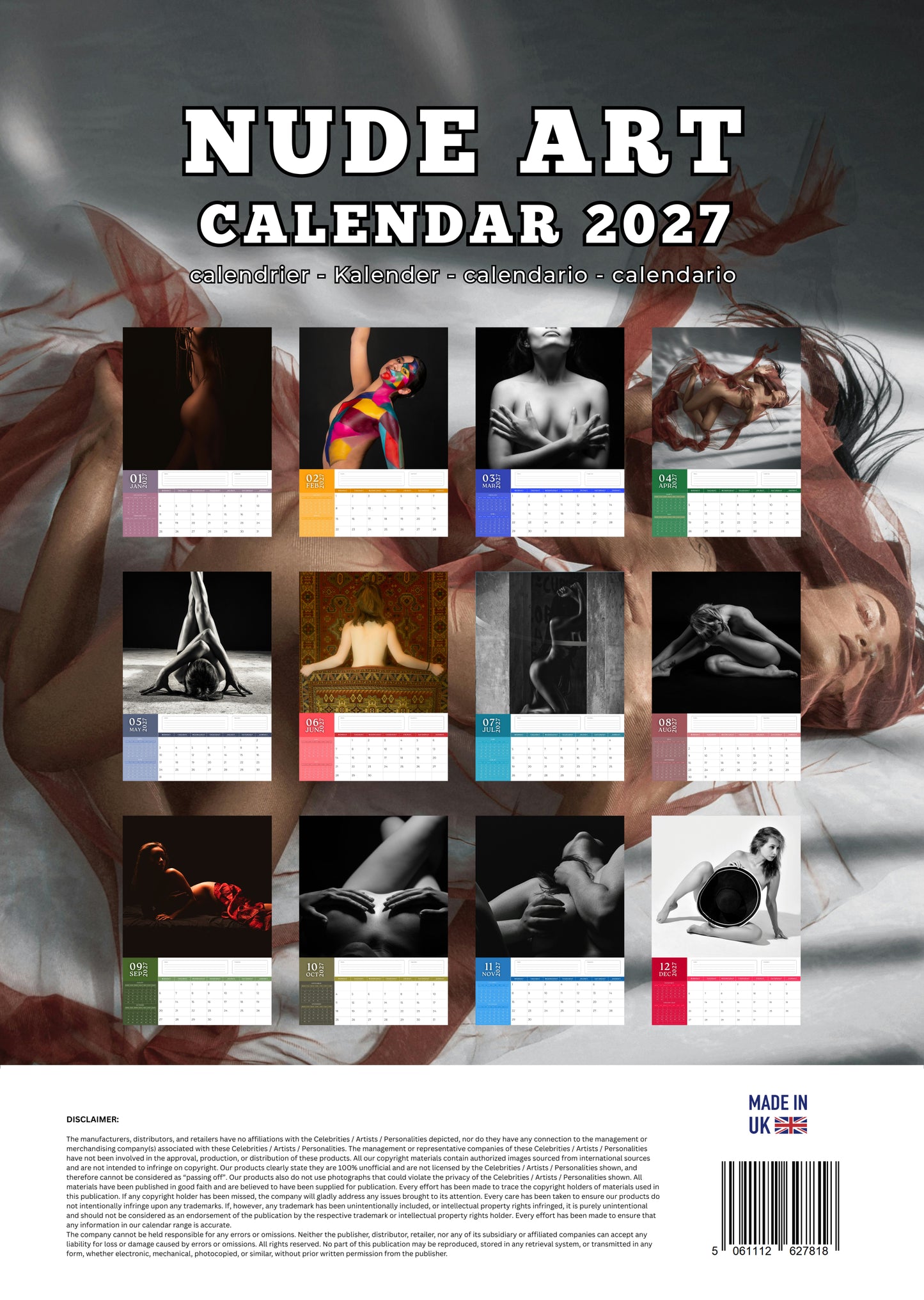Nude Art Calendar 2027 – M-PRA Range