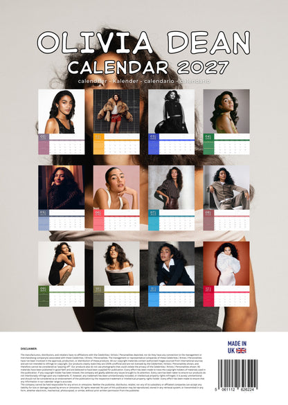 Olivia Dean Music Calendar 2027 – M-PRA Range