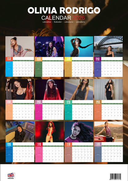 Olivia Rodrigo Music Calendar 2026 – M-PRA Range