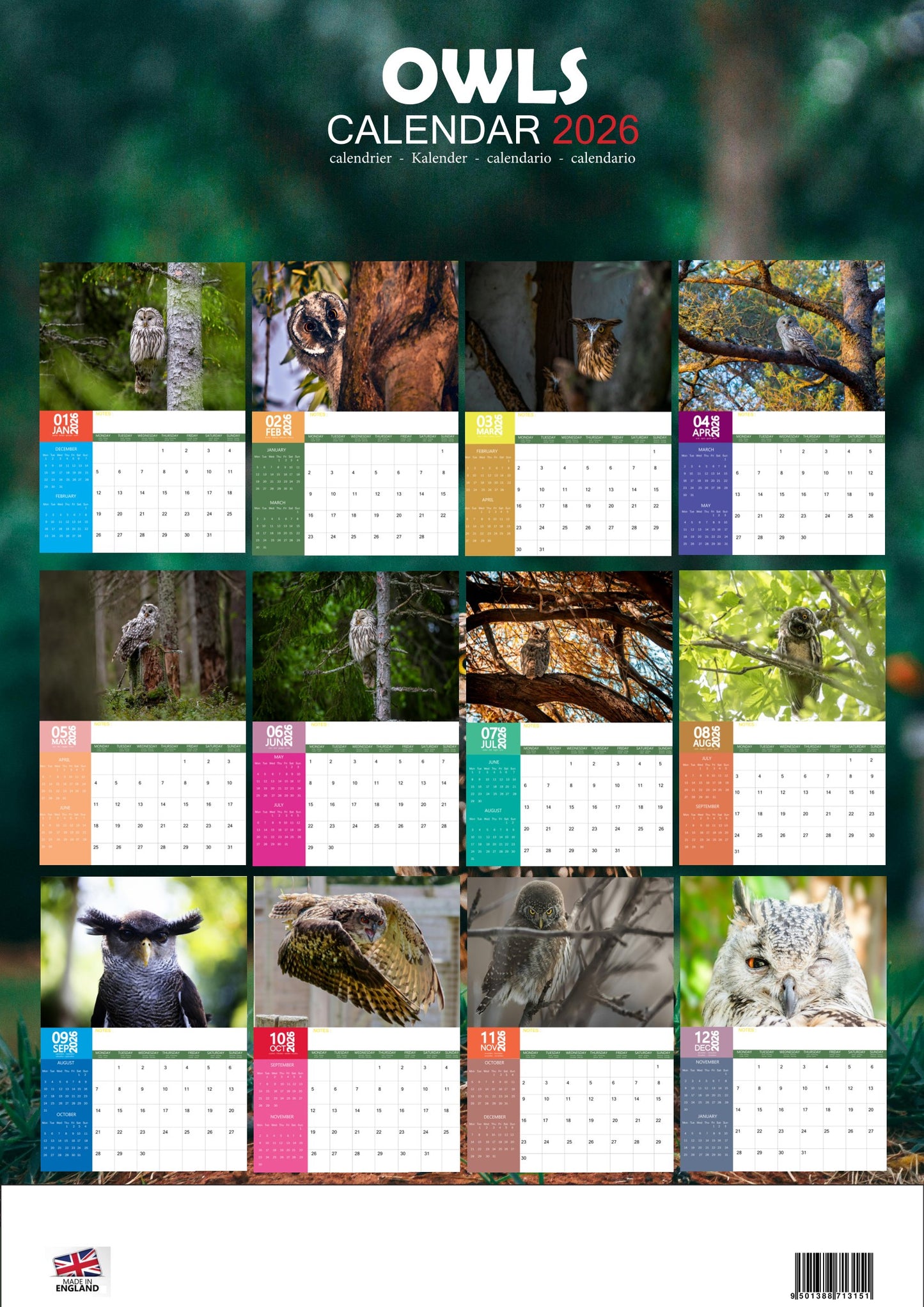 Owls Calendar 2026 – M-PRA Range