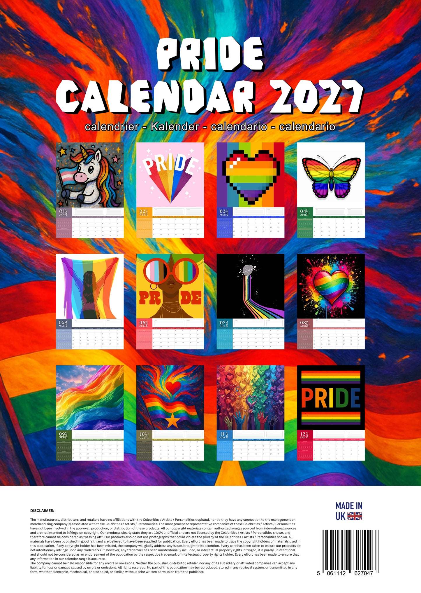 Pride Art Calendar 2027 – M-PRA Range