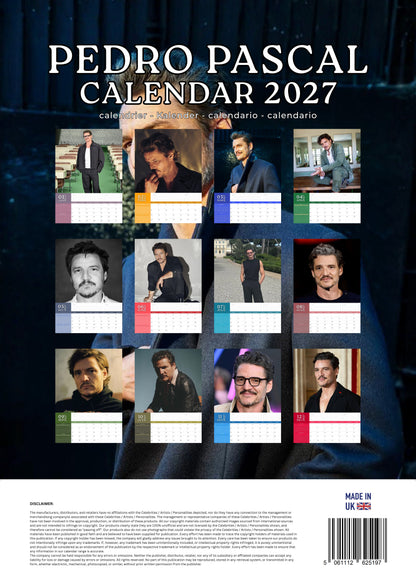 Pedro Pascal Calendar 2027 – M-PRA Range