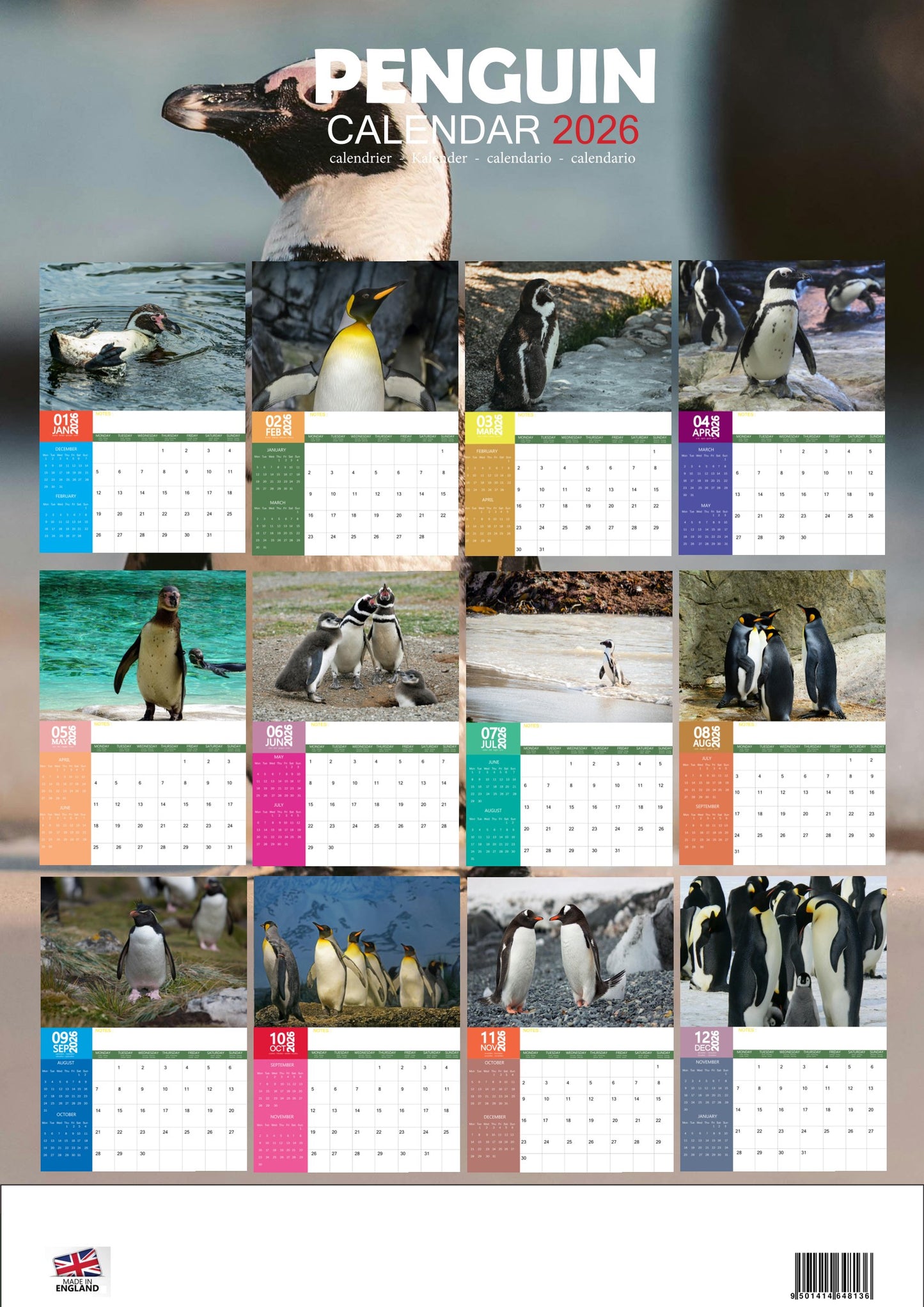 Penguin Calendar 2026 – M-PRA Range