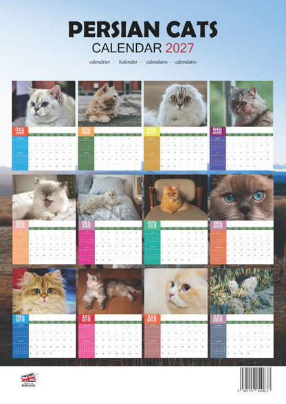 Persian Cats Calendar 2027 – M-PRA Range