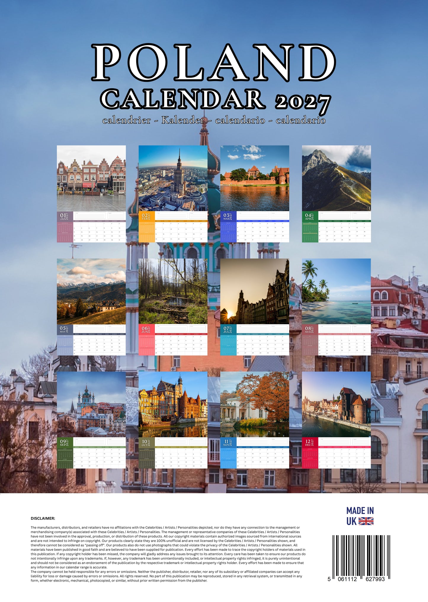 Poland Calendar 2027 – M-PRA Range