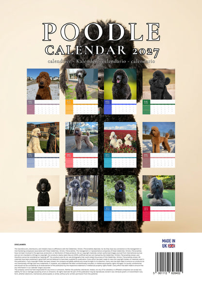 Poodle Dog Calendar 2027 – M-PRA Range