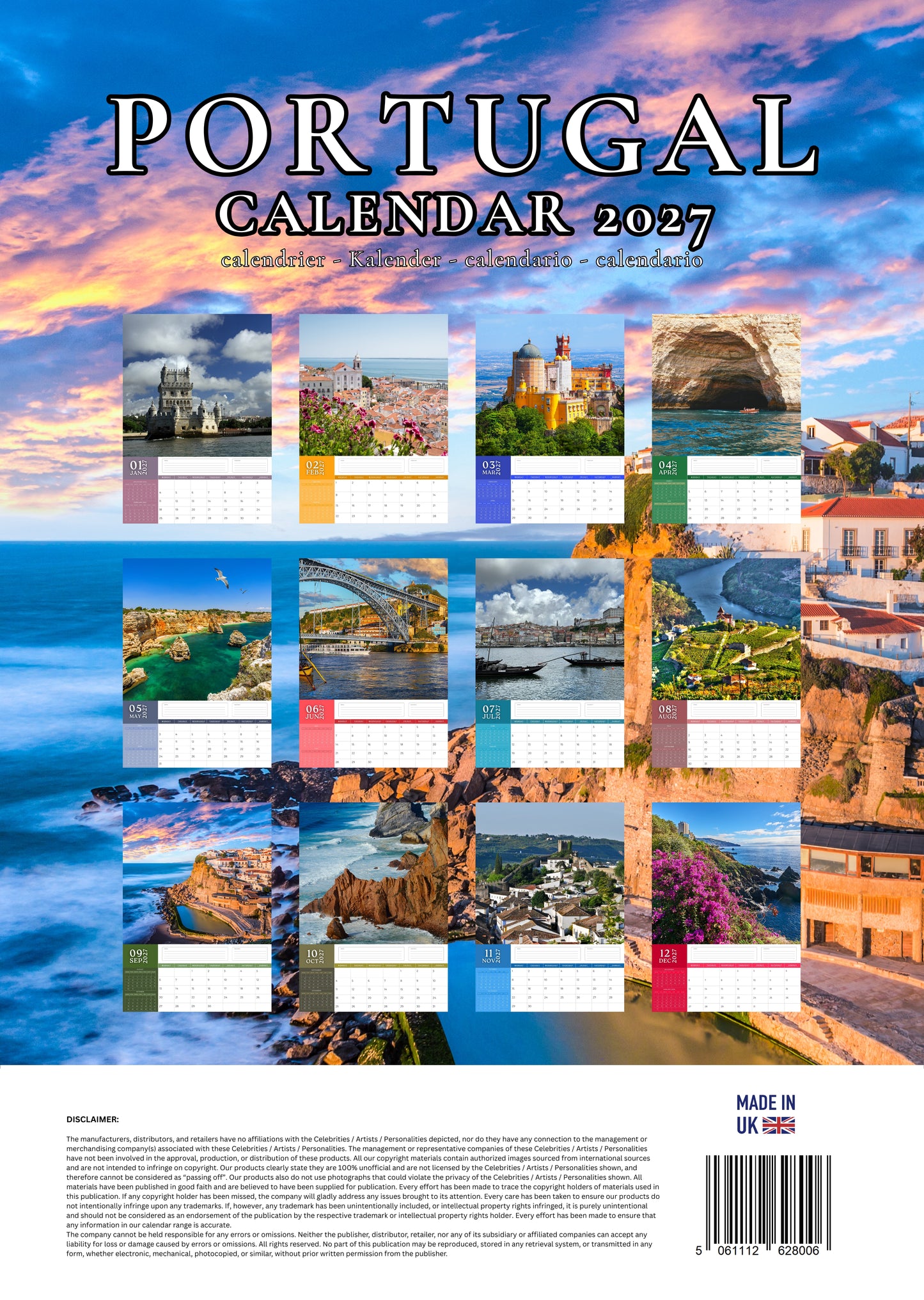 Portugal Calendar 2027 – M-PRA Range