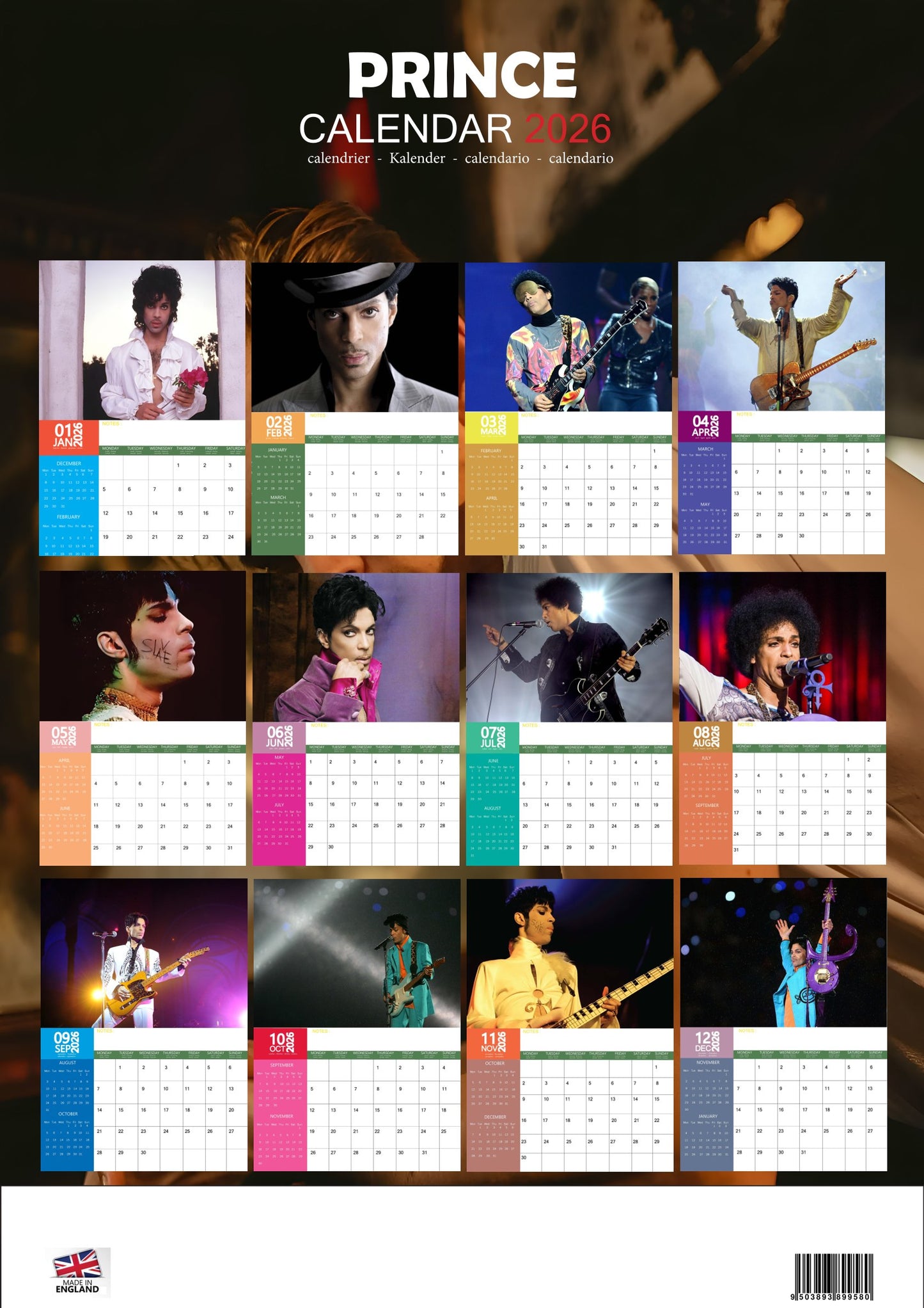 Prince Music Calendar 2026 – M-PRA Range