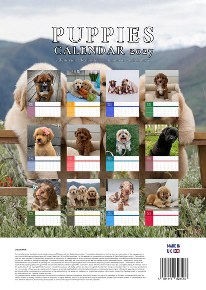 Puppies Dog Calendar 2027 – M-PRA Range