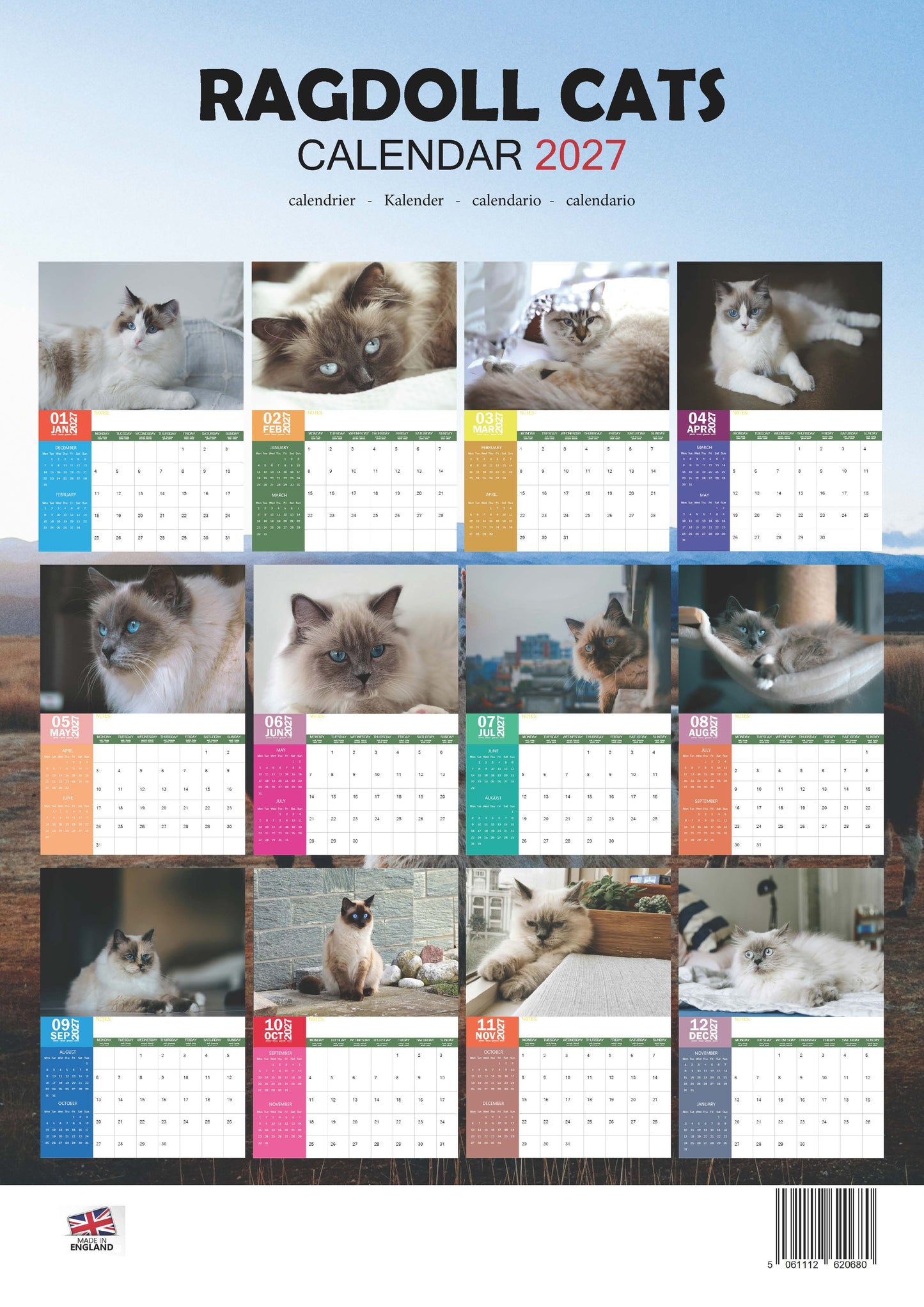 Ragdoll Cats Calendar 2027 – M-PRA Range