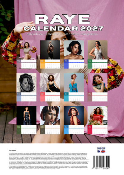 Raye Music Calendar 2027 – M-PRA Range