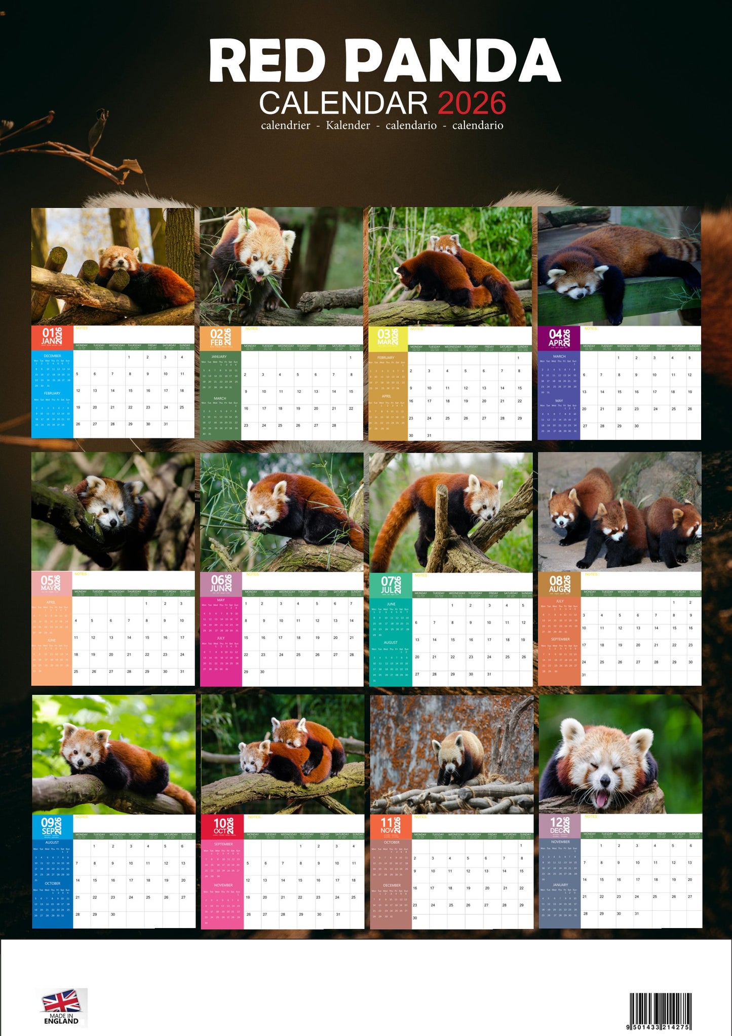 Red Panda Calendar 2026 – M-PRA Range