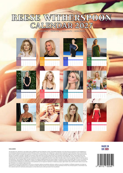 Reese Witherspoon Calendar 2027 – M-PRA Range